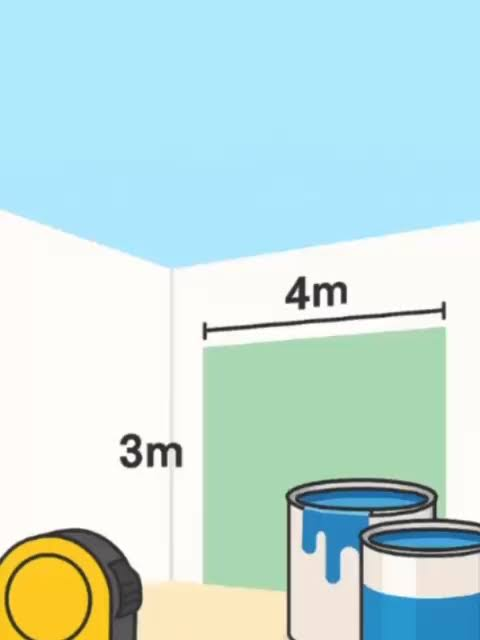 Ilustración de las medidas de una pared